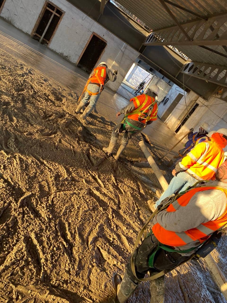 Colocación de concreto sobre losa steel deck